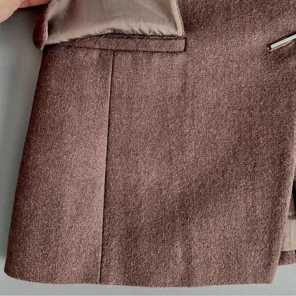 Pierre Cardin 1970s Notched Lapels Single-Breasted Jacket Chocolate Sz 80A IT4 - Picture 10 of 13